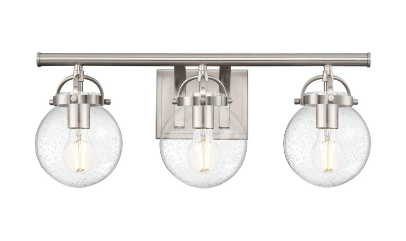 Innovations 416-3W-SN-G204-6 Three Light Bath Vanity, Satin Nickel