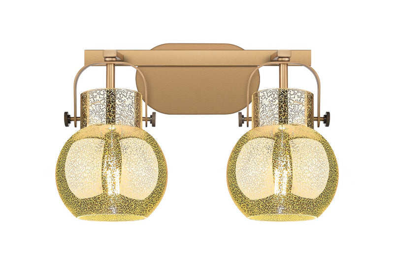 Innovations 423-2W-BB-G410-6ME Two Light Bath Vanity, Brushed Brass