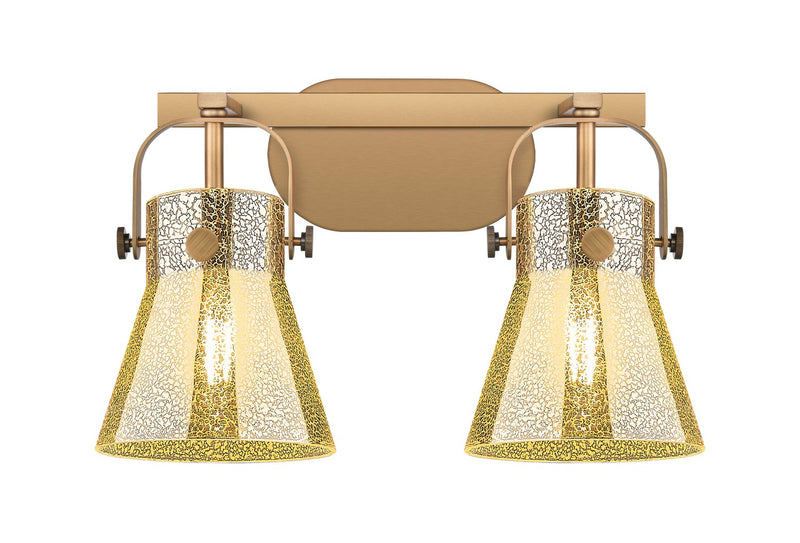 Innovations 423-2W-BB-G411-6ME Two Light Bath Vanity, Brushed Brass