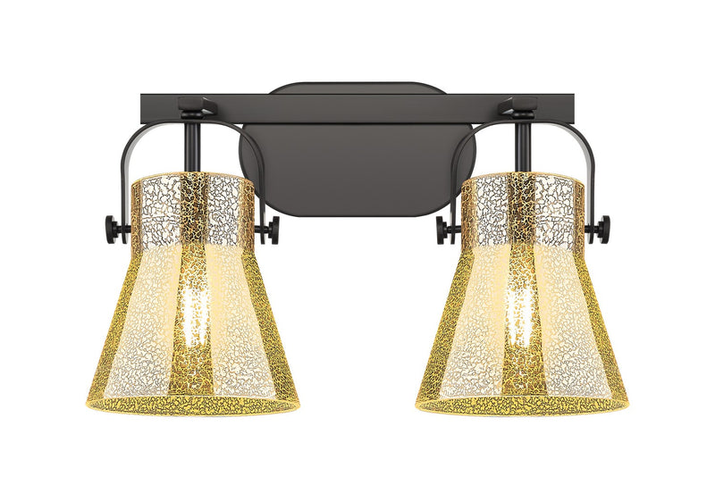 Innovations 423-2W-BK-G411-6ME Two Light Bath Vanity, Matte Black