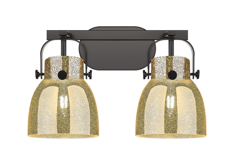 Innovations 423-2W-BK-G412-6ME Two Light Bath Vanity, Matte Black