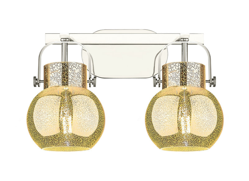 Innovations 423-2W-PN-G410-6ME Two Light Bath Vanity, Polished Nickel