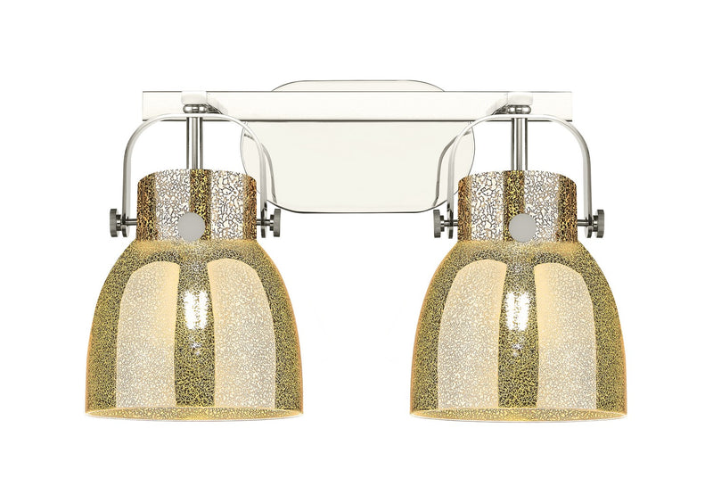 Innovations 423-2W-PN-G412-6ME Two Light Bath Vanity, Polished Nickel