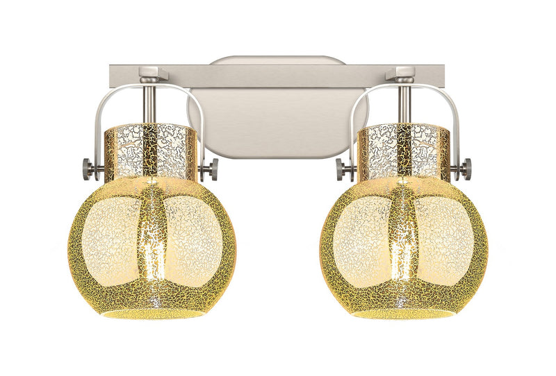Innovations 423-2W-SN-G410-6ME Two Light Bath Vanity, Satin Nickel