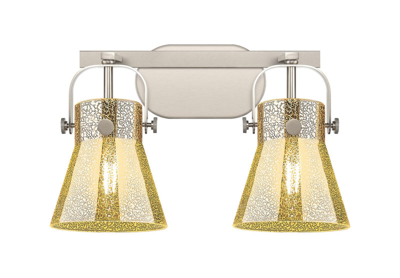 Innovations 423-2W-SN-G411-6ME Two Light Bath Vanity, Satin Nickel