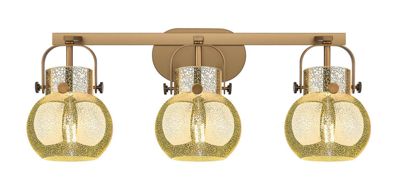 Innovations 423-3W-BB-G410-6ME Three Light Bath Vanity, Brushed Brass