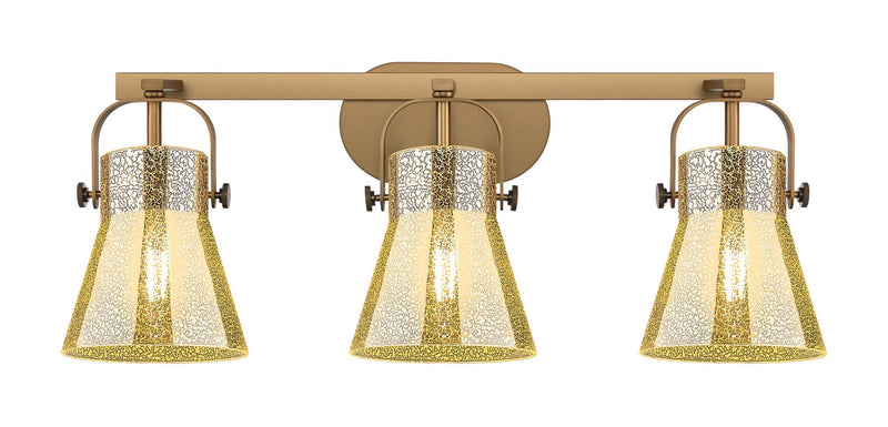 Innovations 423-3W-BB-G411-6ME Three Light Bath Vanity, Brushed Brass