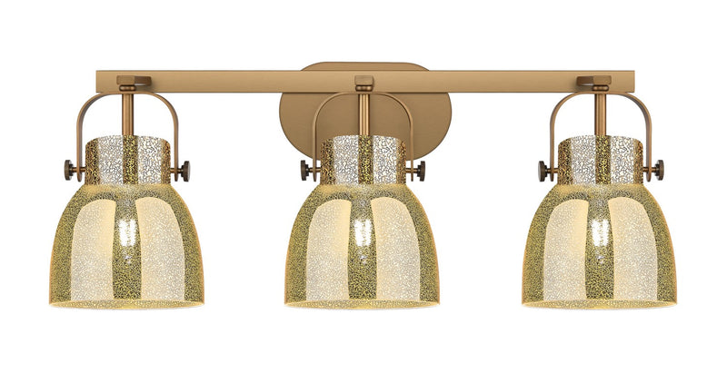Innovations 423-3W-BB-G412-6ME Three Light Bath Vanity, Brushed Brass