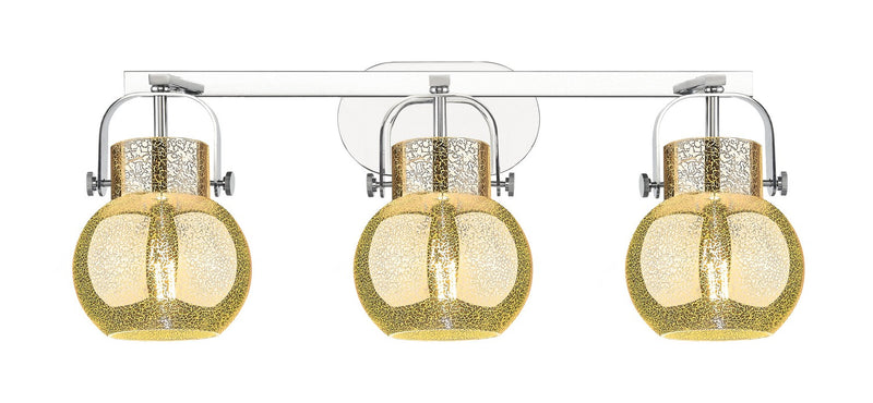 Innovations 423-3W-PC-G410-6ME Three Light Bath Vanity, Polished Chrome