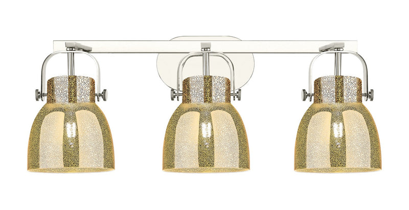 Innovations 423-3W-PN-G412-6ME Three Light Bath Vanity, Polished Nickel
