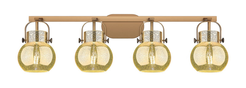 Innovations 423-4W-BB-G410-6ME Four Light Bath Vanity, Brushed Brass