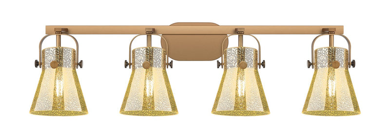 Innovations 423-4W-BB-G411-6ME Four Light Bath Vanity, Brushed Brass