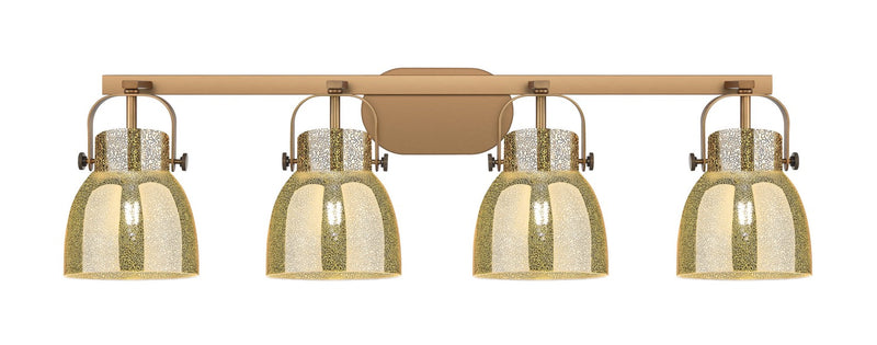 Innovations 423-4W-BB-G412-6ME Four Light Bath Vanity, Brushed Brass