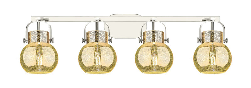 Innovations 423-4W-PN-G410-6ME Four Light Bath Vanity, Polished Nickel