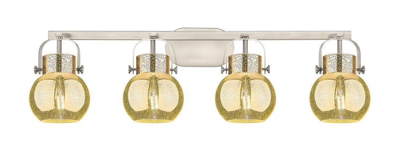 Innovations 423-4W-SN-G410-6ME Four Light Bath Vanity, Satin Nickel