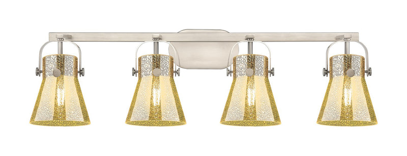 Innovations 423-4W-SN-G411-6ME Four Light Bath Vanity, Satin Nickel