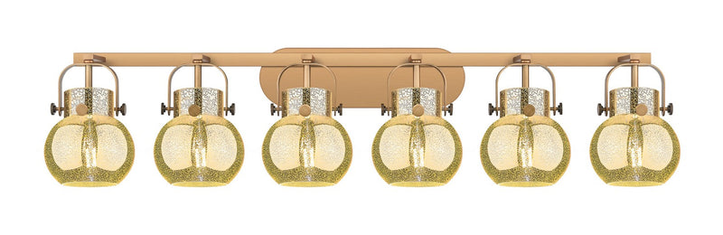 Innovations 423-6W-BB-G410-6ME Six Light Bath Vanity, Brushed Brass