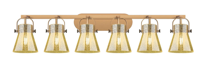 Innovations 423-6W-BB-G411-6ME Six Light Bath Vanity, Brushed Brass