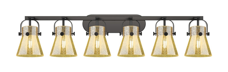 Innovations 423-6W-BK-G411-6ME Six Light Bath Vanity, Matte Black