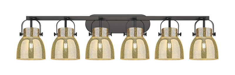 Innovations 423-6W-BK-G412-6ME Six Light Bath Vanity, Matte Black
