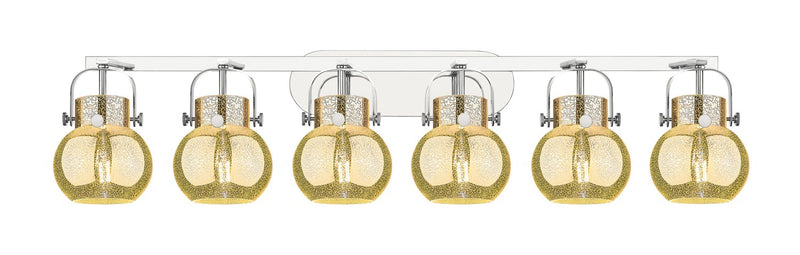 Innovations 423-6W-PC-G410-6ME Six Light Bath Vanity, Polished Chrome