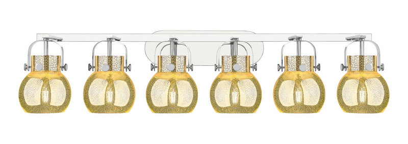 Innovations 423-6W-PN-G410-6ME Six Light Bath Vanity, Polished Nickel