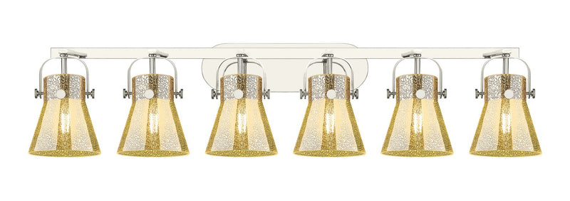 Innovations 423-6W-PN-G411-6ME Six Light Bath Vanity, Polished Nickel