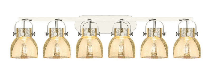 Innovations 423-6W-PN-G412-6ME Six Light Bath Vanity, Polished Nickel