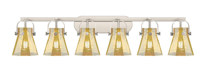 Innovations 423-6W-SN-G411-6ME Six Light Bath Vanity, Satin Nickel