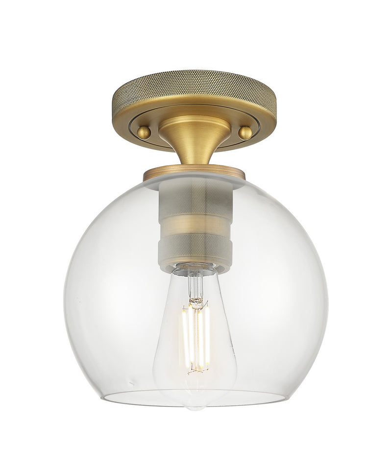Innovations 434-1F-BB-G122-6 One Light Flush Mount, Brushed Brass