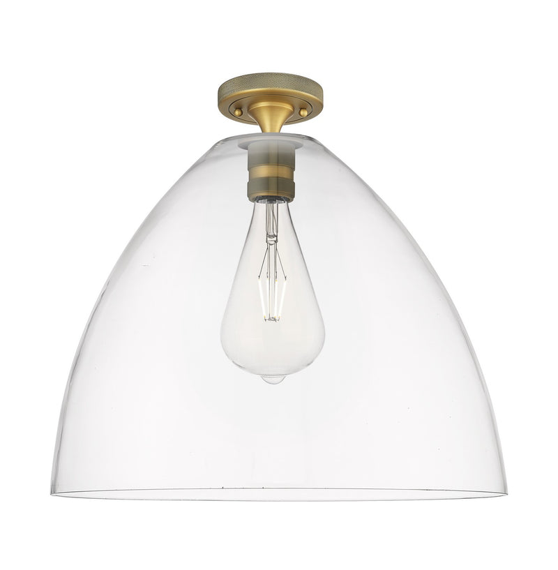 Innovations 434-1F-BB-GBD-162 One Light Flush Mount, Brushed Brass