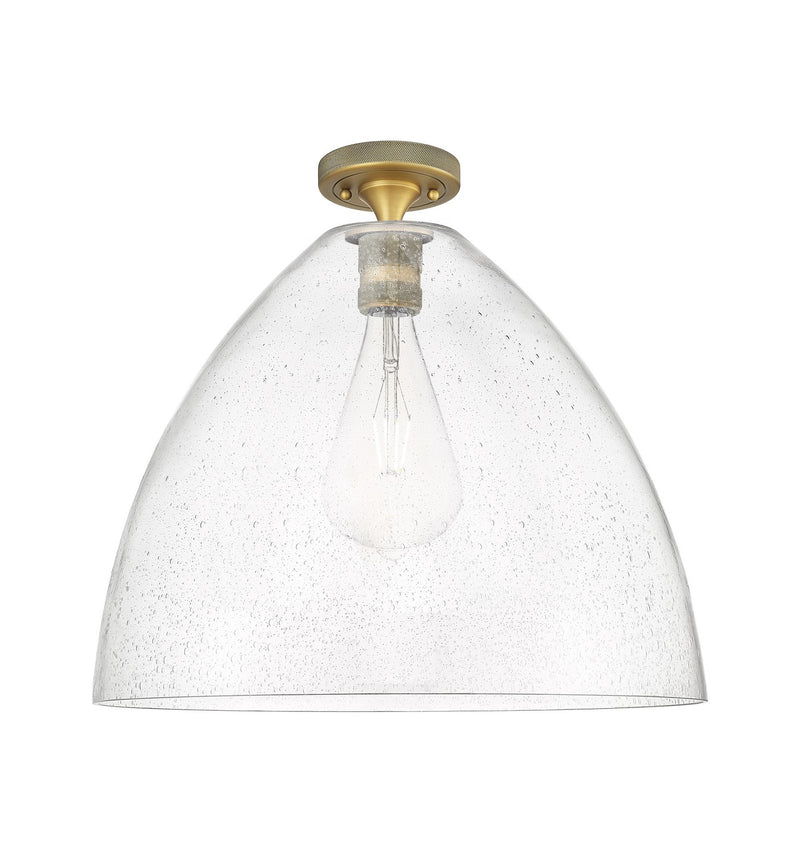 Innovations 434-1F-BB-GBD-164 One Light Flush Mount, Brushed Brass