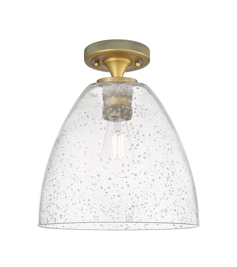 Innovations 434-1F-BB-GBD-94 One Light Flush Mount, Brushed Brass