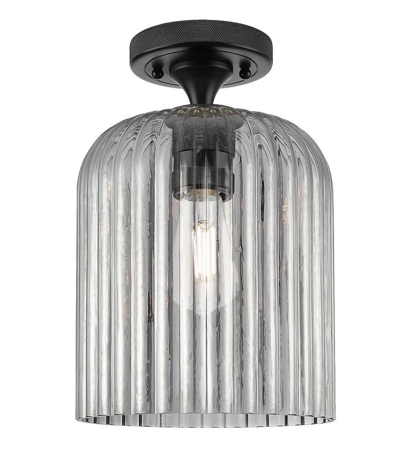Innovations 434-1F-BK-G559-8SM One Light Flush Mount, Matte Black