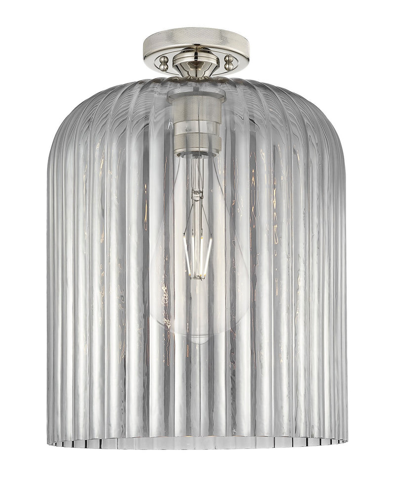 Innovations 434-1F-PN-G559-12SM One Light Flush Mount, Polished Nickel