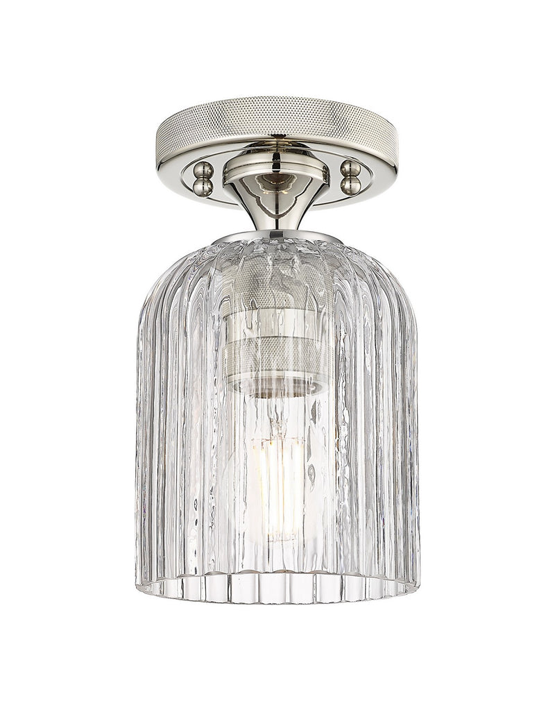 Innovations 434-1F-PN-G559-5CL One Light Flush Mount, Polished Nickel