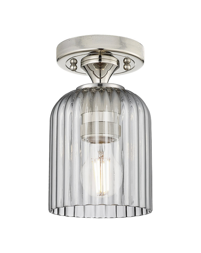 Innovations 434-1F-PN-G559-5SM One Light Flush Mount, Polished Nickel