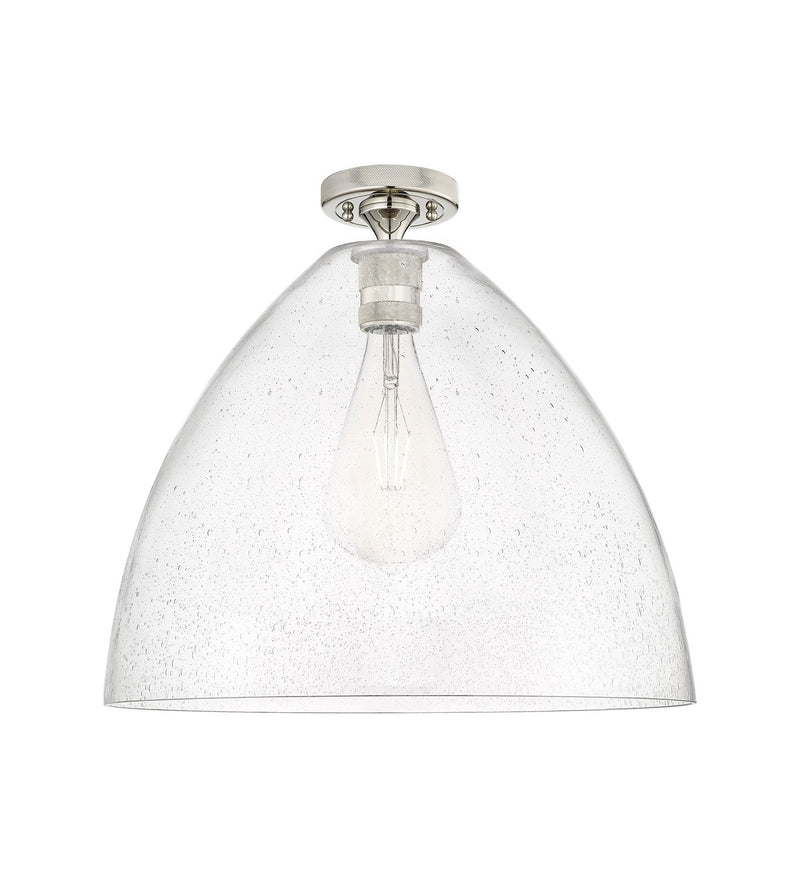 Innovations 434-1F-PN-GBD-164 One Light Flush Mount, Polished Nickel