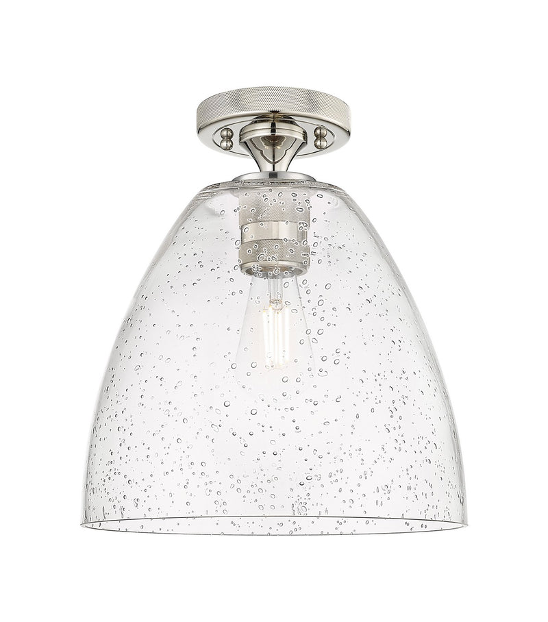 Innovations 434-1F-PN-GBD-94 One Light Flush Mount, Polished Nickel