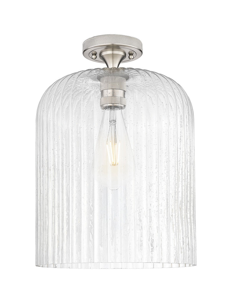 Innovations 434-1F-SN-G559-12SDY One Light Flush Mount, Satin Nickel