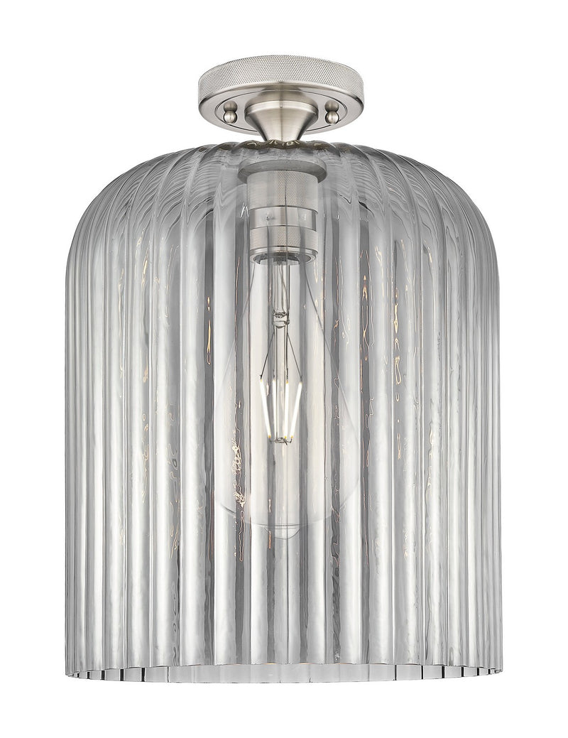 Innovations 434-1F-SN-G559-12SM One Light Flush Mount, Satin Nickel