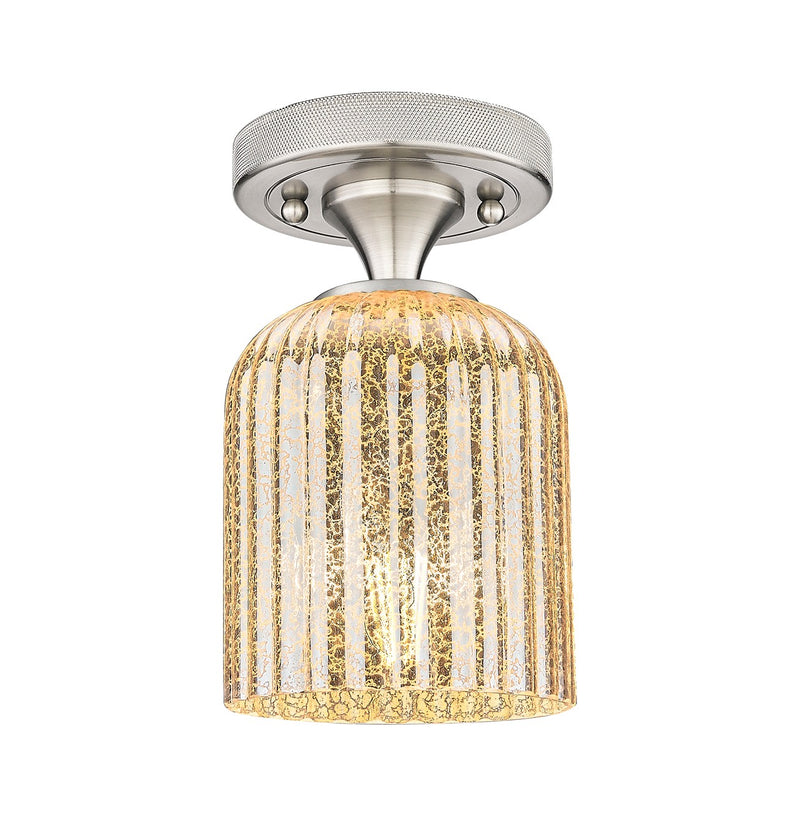 Innovations 434-1F-SN-G559-5ME One Light Flush Mount, Satin Nickel