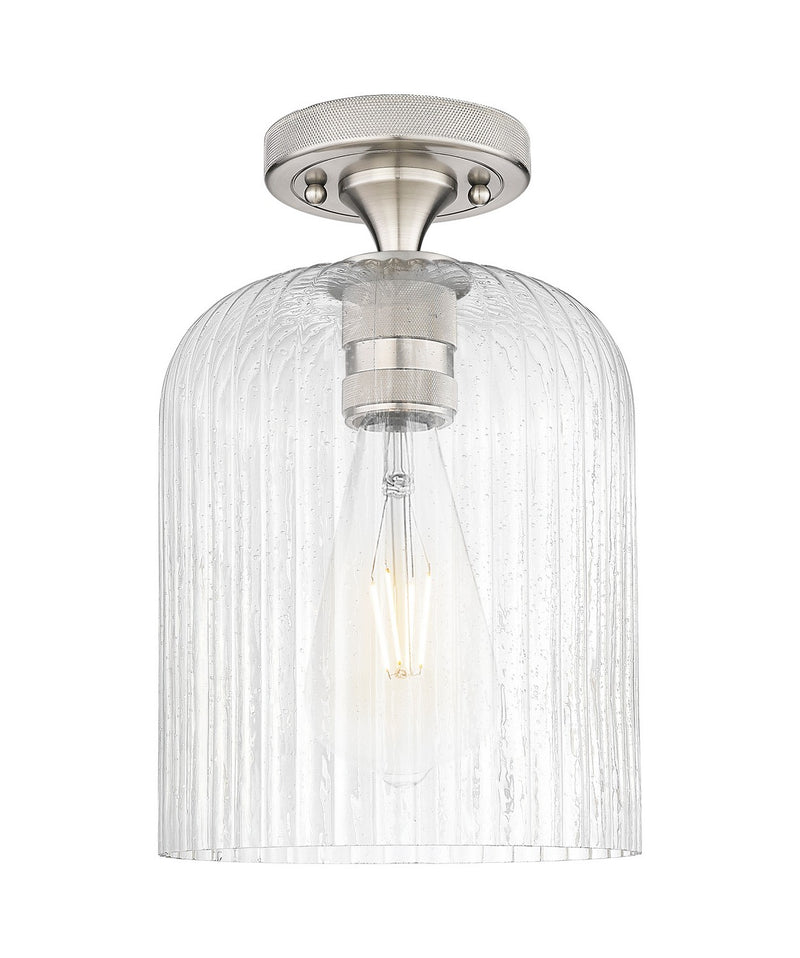 Innovations 434-1F-SN-G559-8SDY One Light Flush Mount, Satin Nickel