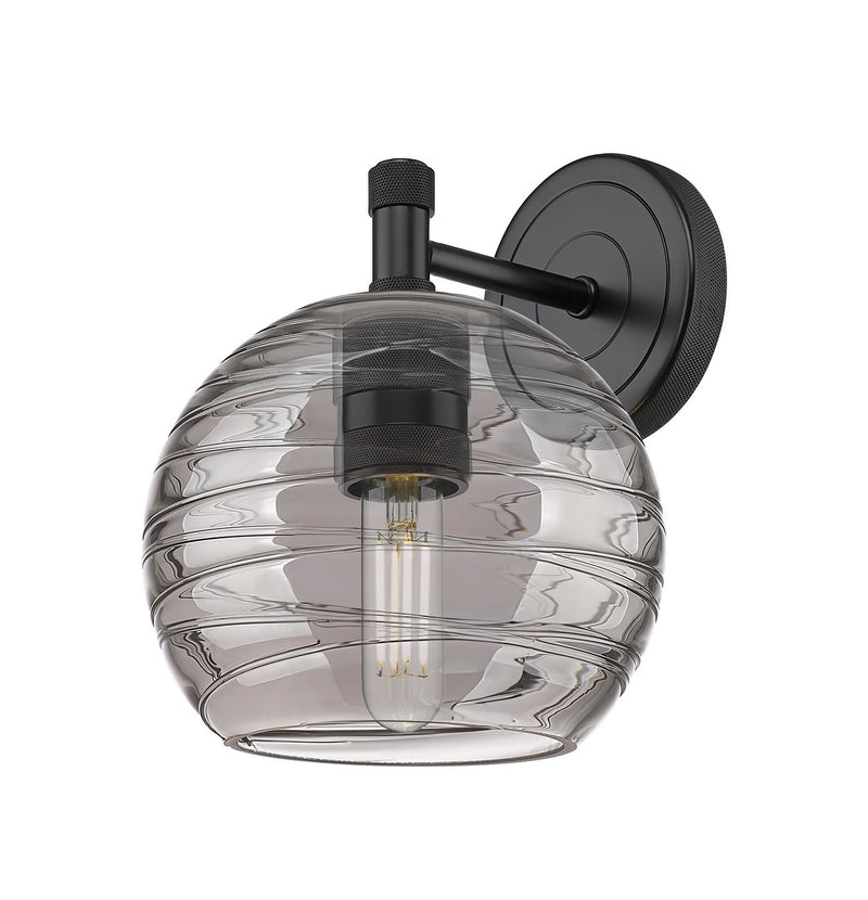 Innovations 434-1W-BK-G1213-6SM One Light Wall Sconce, Matte Black