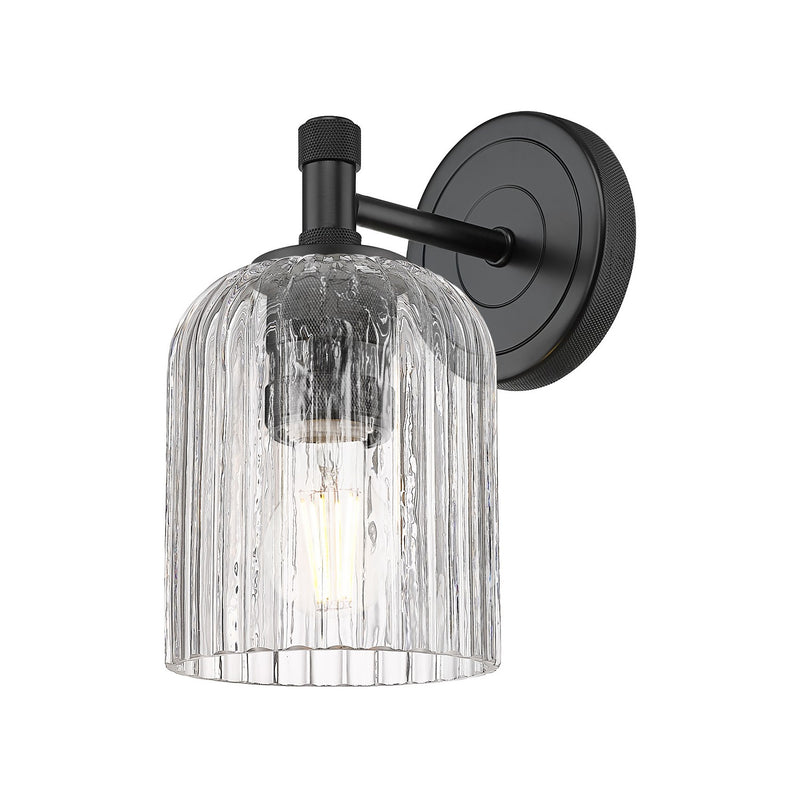 Innovations 434-1W-BK-G559-5CL One Light Wall Sconce, Matte Black