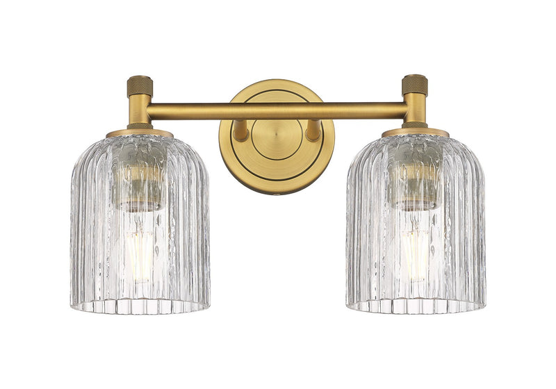 Innovations 434-2W-BB-G559-5CL Two Light Bath Vanity, Brushed Brass