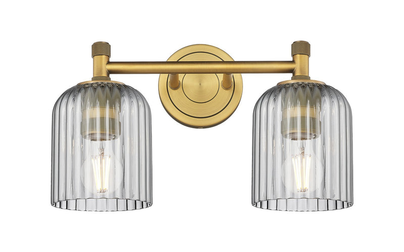 Innovations 434-2W-BB-G559-5SM Two Light Bath Vanity, Brushed Brass