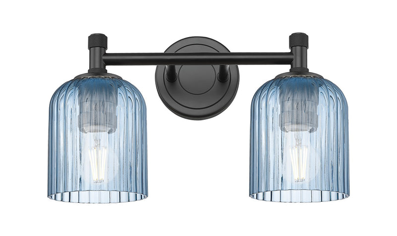 Innovations 434-2W-BK-G559-5BL Two Light Bath Vanity, Matte Black