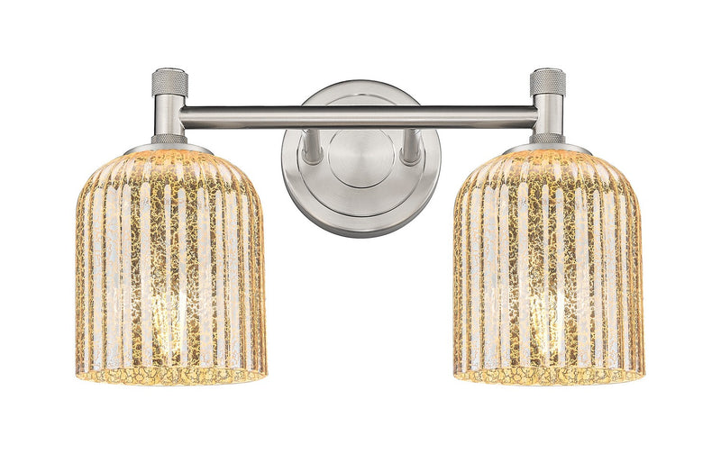 Innovations 434-2W-SN-G559-5ME Two Light Bath Vanity, Satin Nickel