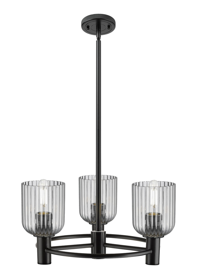 Innovations 434-3CR-BK-G559-5SM Three Light Pendant, Matte Black